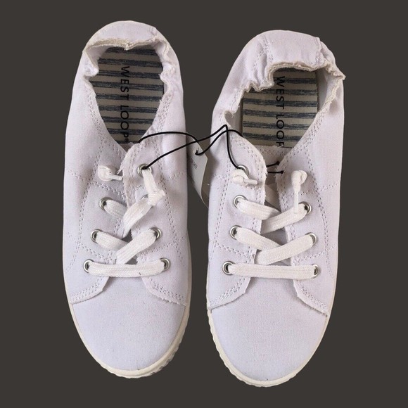 West Loop Women's Lace Up Sneakers Walking Shoes Size Small 4/6 Memory Foam New - Picture 7 of 16